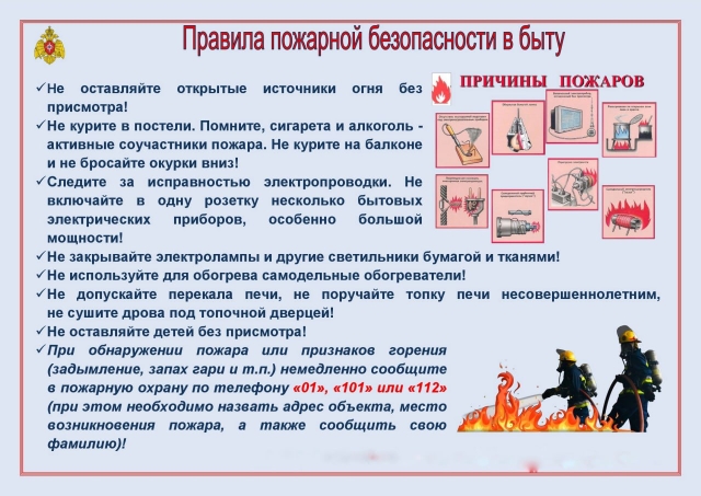 Инструкция по пожарной безопасности при топке печей (каминов).